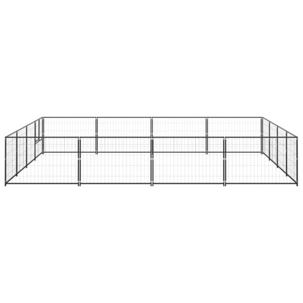 Hundezwinger Schwarz 16 m² Stahl
