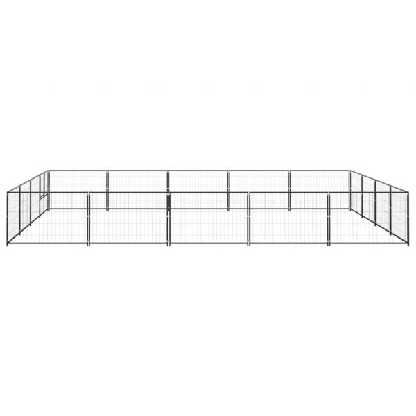 Hundezwinger Schwarz 20 m² Stahl