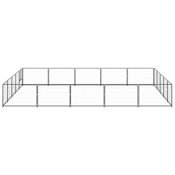 Hundezwinger Schwarz 25 m² Stahl