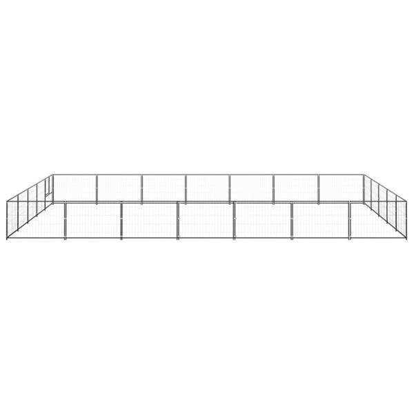 Hundezwinger Schwarz 35 m² Stahl