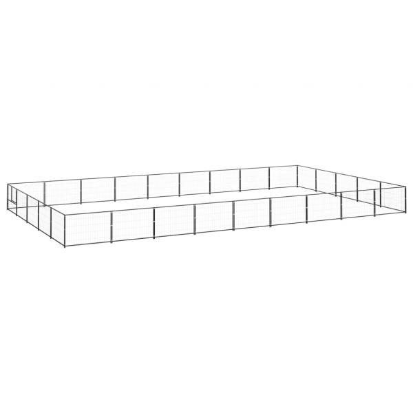 ARDEBO.de - Hundezwinger Schwarz 45 m² Stahl