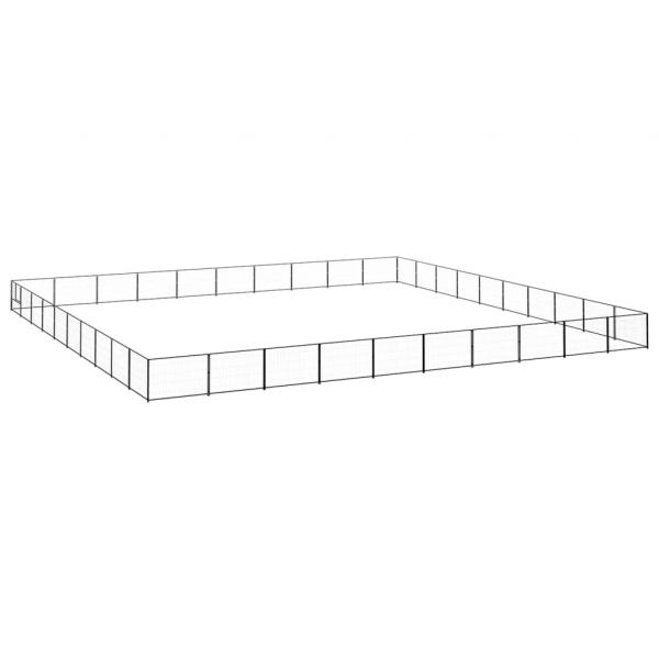 ARDEBO.de - Hundezwinger Schwarz 100 m² Stahl