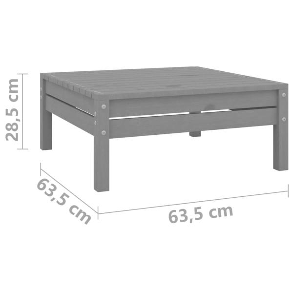 7-tlg. Garten-Lounge-Set Kiefer Massivholz Grau