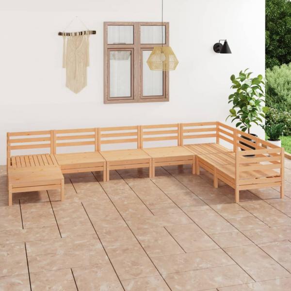 ARDEBO.de - 8-tlg. Garten-Lounge-Set Massivholz Kiefer