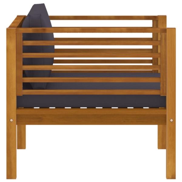 7-tlg. Garten-Lounge-Set mit Auflage Massivholz Akazie