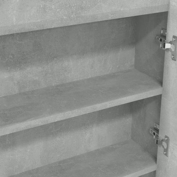 Spiegelschrank fürs Bad 80x15x60 cm MDF Betongrau