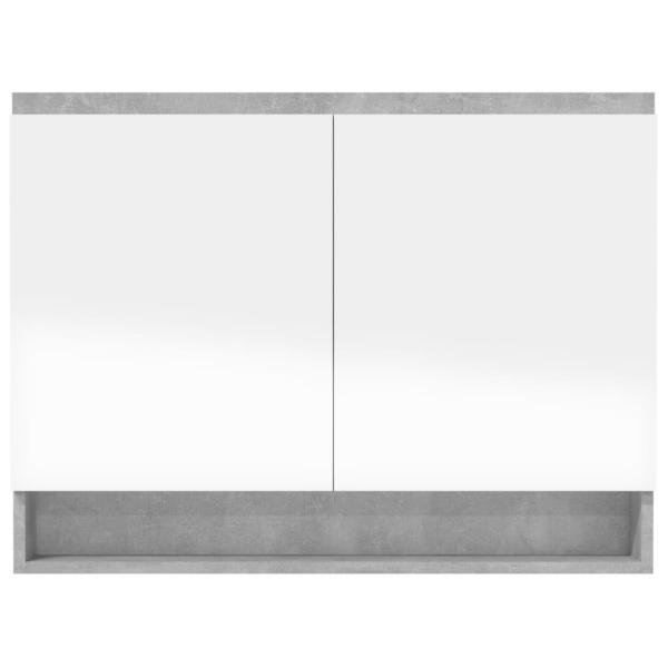 Spiegelschrank fürs Bad 80x15x60 cm MDF Betongrau