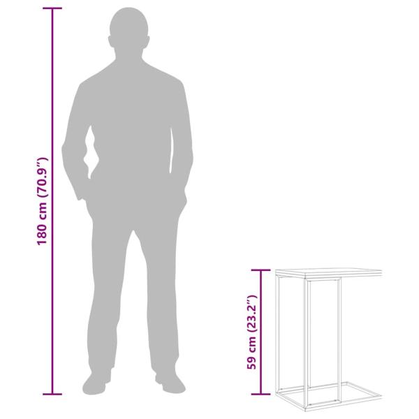 Beistelltisch Schwarz 40x30x59 cm Holzwerkstoff
