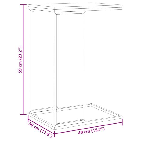 Beistelltisch Weiß 40x30x59 cm Holzwerkstoff