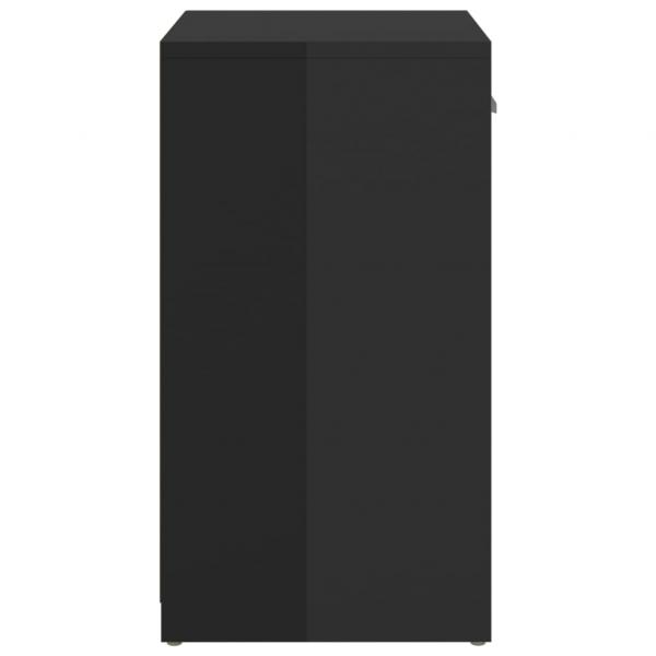 Schuhbank Hochglanz-Schwarz 94,5x31x57 cm Holzwerkstoff