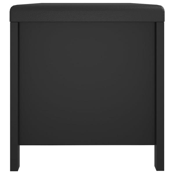 ARDEBO.de - Sitzbank mit Stauraum Kissen Schwarz 105x40x45cm Holzwerkstoff