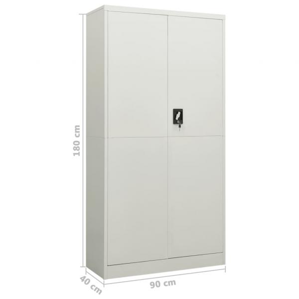 Schließfachschrank Hellgrau 90x40x180 cm Stahl