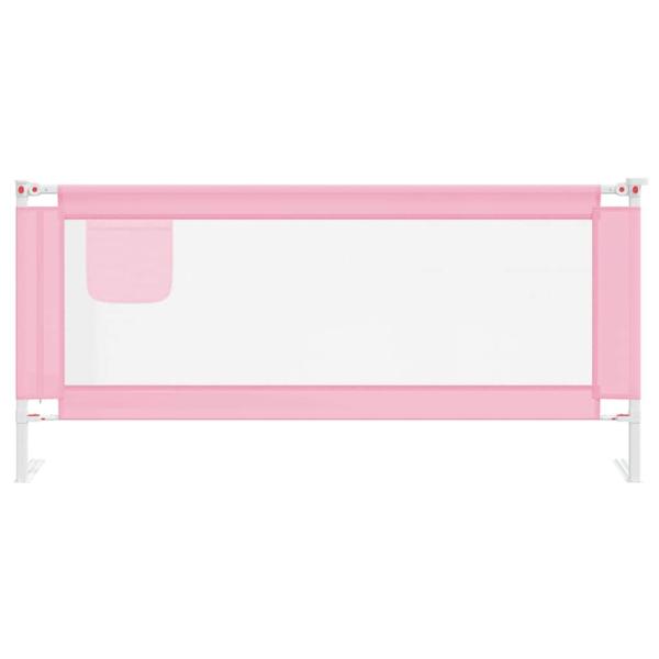 Kleinkind-Bettschutzgitter Rosa 200x25 cm Stoff