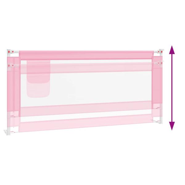 Kleinkind-Bettschutzgitter Rosa 200x25 cm Stoff