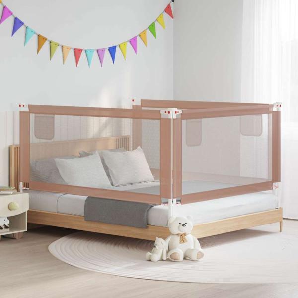 Kleinkind-Bettschutzgitter Taupe 180x25 cm Stoff