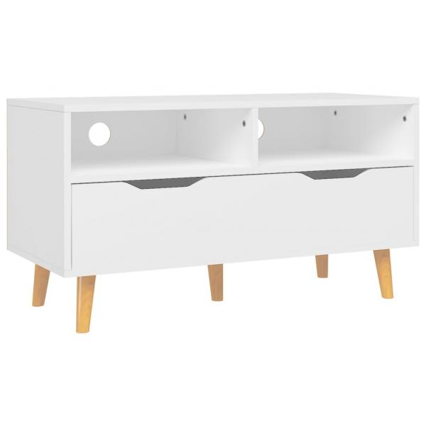 ARDEBO.de - TV-Schrank Weiß 90x40x48,5 cm Holzwerkstoff