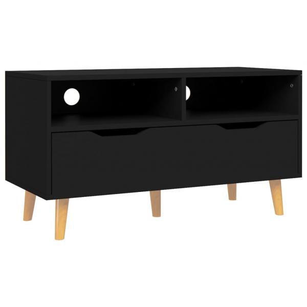 ARDEBO.de - TV-Schrank Schwarz 90x40x48,5 cm Holzwerkstoff