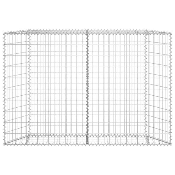  Gabionen-Hochbeet Trapezform Verzinkter Stahl 150x20x100 cm