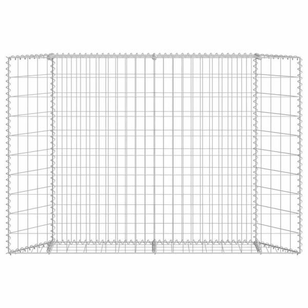  Gabionen-Hochbeet Trapezform Verzinkter Stahl 150x20x100 cm