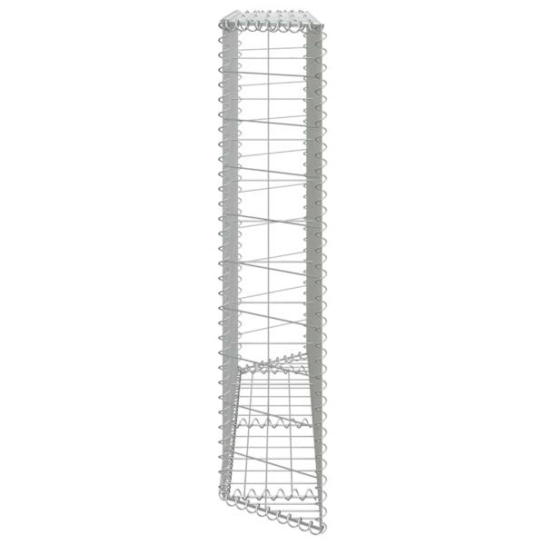  Gabionen-Hochbeet Trapezform Verzinkter Stahl 150x20x100 cm