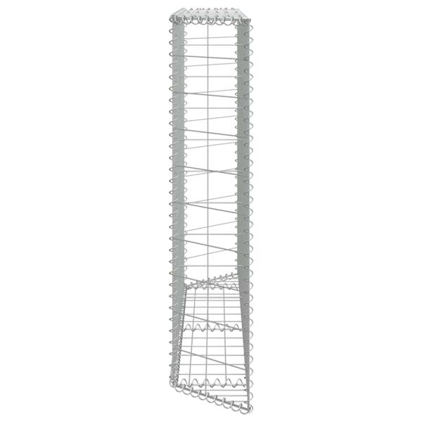  Gabionen-Hochbeet Trapezform Verzinkter Stahl 150x20x100 cm