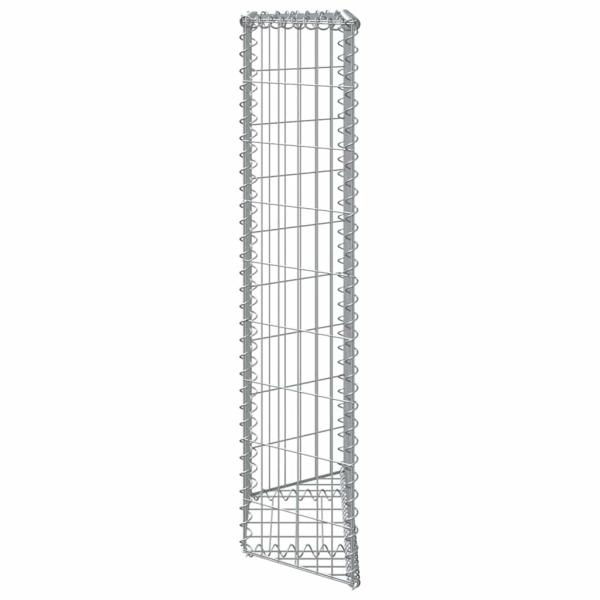  Gabionen-Hochbeet Trapezform Verzinkter Stahl 80x20x100 cm