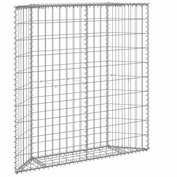  Gabionen-Hochbeet Trapezform Verzinkter Stahl 100x20x100 cm