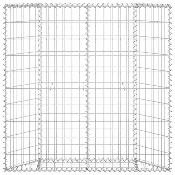  Gabionen-Hochbeet Trapezform Verzinkter Stahl 100x20x100 cm