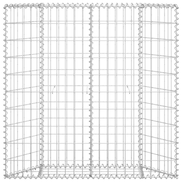  Gabionen-Hochbeet Trapezform Verzinkter Stahl 100x20x100 cm