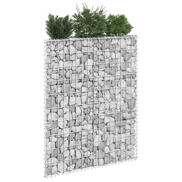  Gabionen-Hochbeet Trapezform Verzinkter Stahl 100x20x100 cm