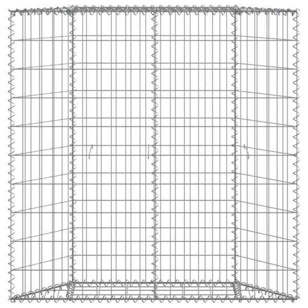  Gabionen-Hochbeet Trapezform Verzinkter Stahl 100x20x100 cm