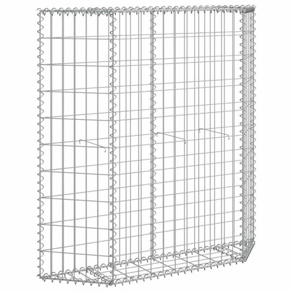  Gabionen-Hochbeet Trapezform Verzinkter Stahl 100x20x100 cm