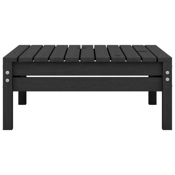 8-tlg. Garten-Lounge-Set Schwarz Massivholz Kiefer