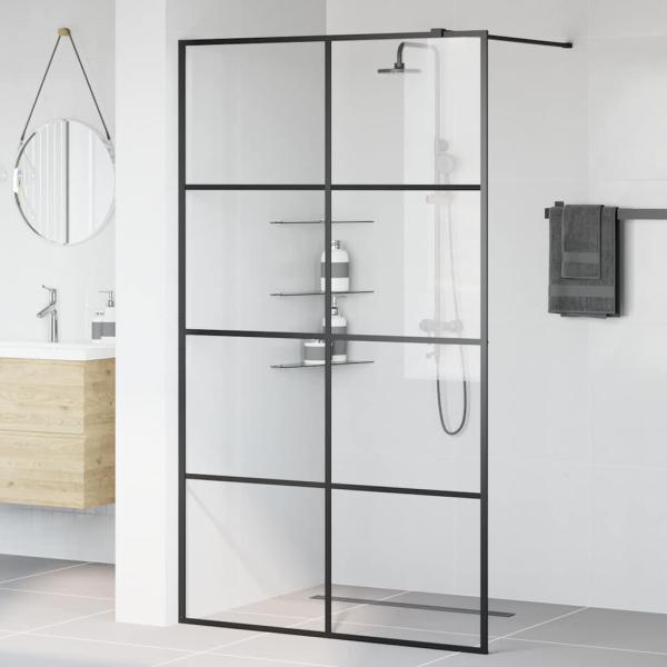 Duschwand für Begehbare Dusche mit Klarem ESG Glas 115x195 cm