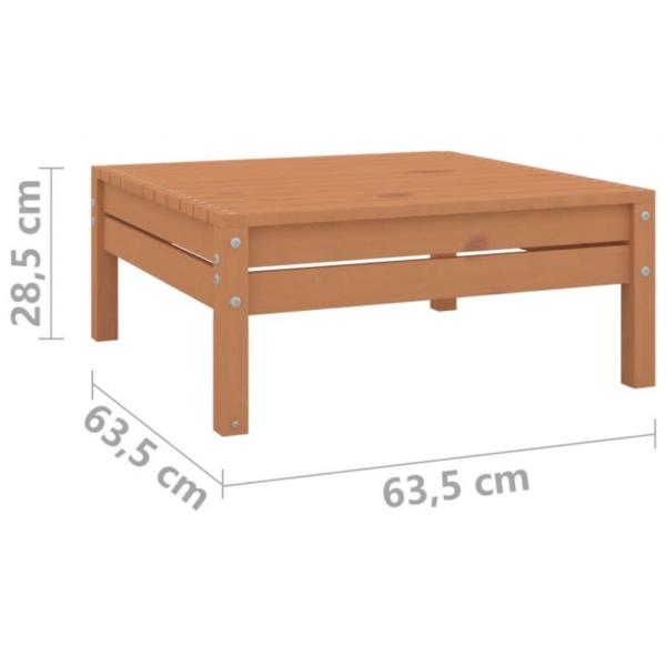 9-tlg. Garten-Lounge-Set Massivholz Kiefer Honigbraun