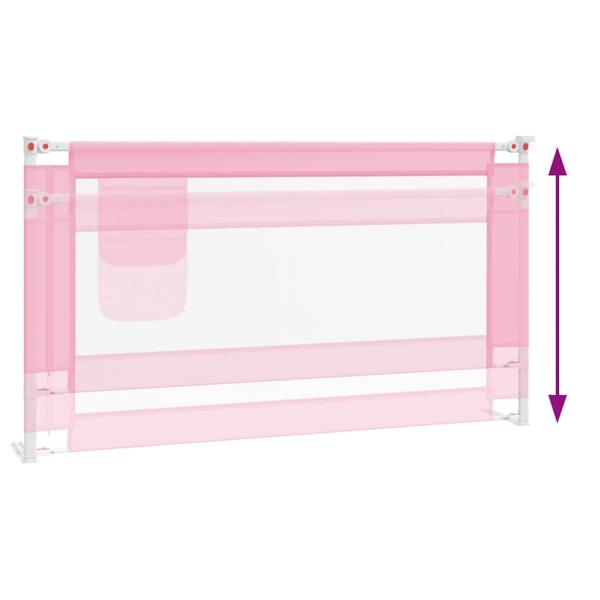 Kleinkind-Bettschutzgitter Rosa 150x25 cm Stoff
