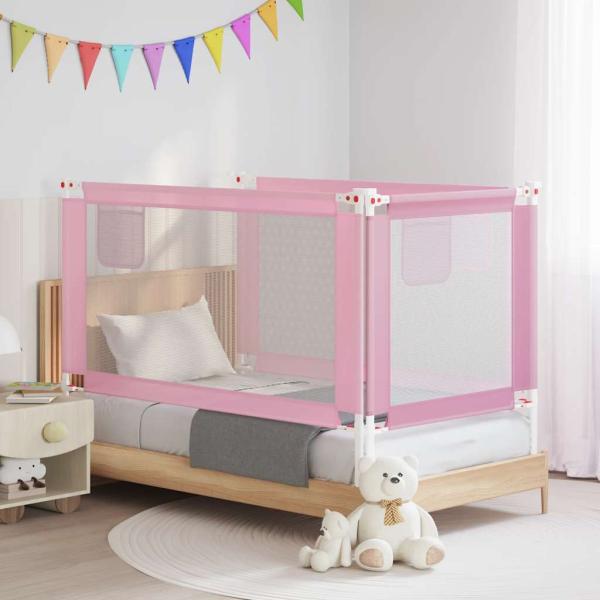 Kleinkind-Bettschutzgitter Rosa 150x25 cm Stoff