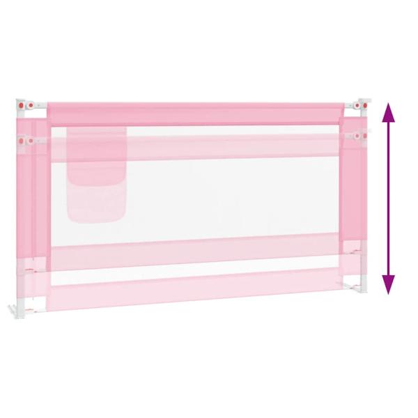 Kleinkind-Bettschutzgitter Rosa 160x25 cm Stoff