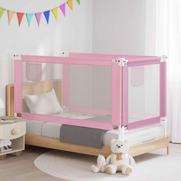 Kleinkind-Bettschutzgitter Rosa 160x25 cm Stoff
