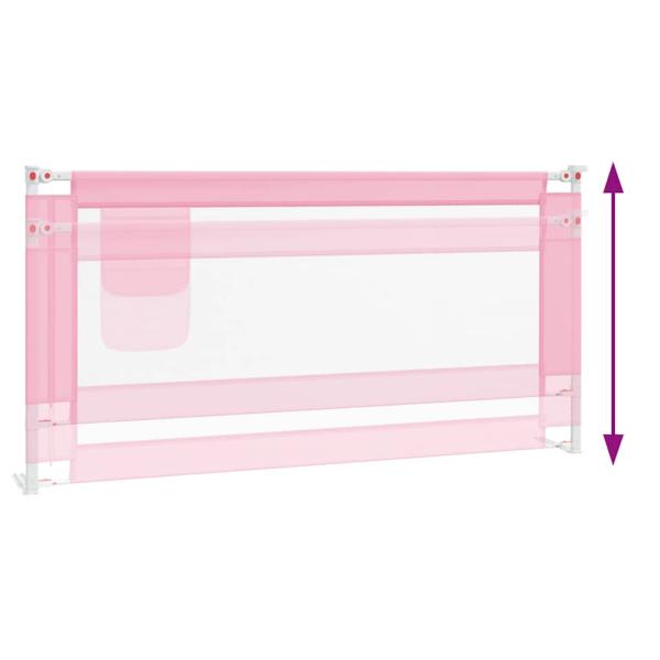 Kleinkind-Bettschutzgitter Rosa 180x25 cm Stoff