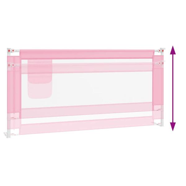 Kleinkind-Bettschutzgitter Rosa 190x25 cm Stoff