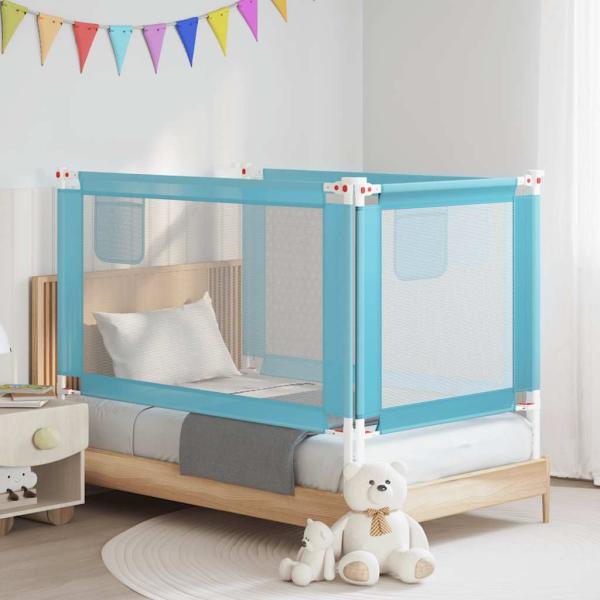 Kleinkind-Bettschutzgitter Blau 140x25 cm Stoff