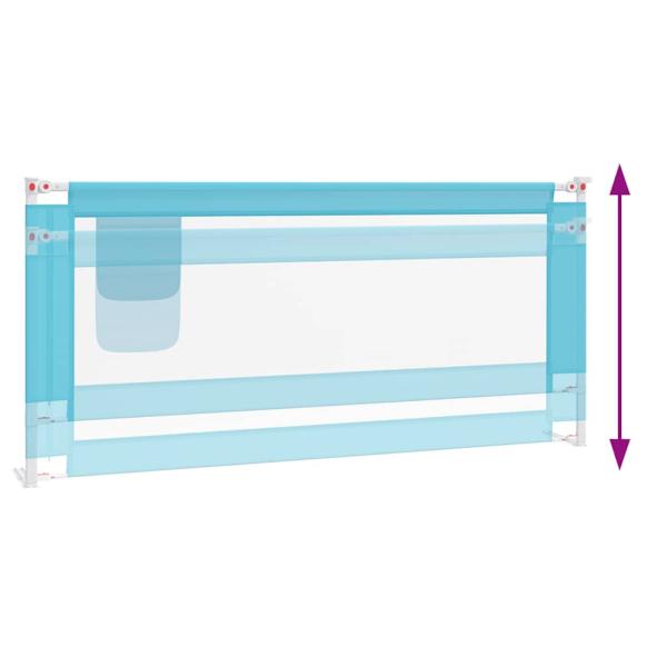 Kleinkind-Bettschutzgitter Blau 200x25 cm Stoff