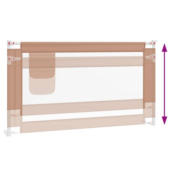 Kleinkind-Bettschutzgitter Taupe 150x25 cm Stoff