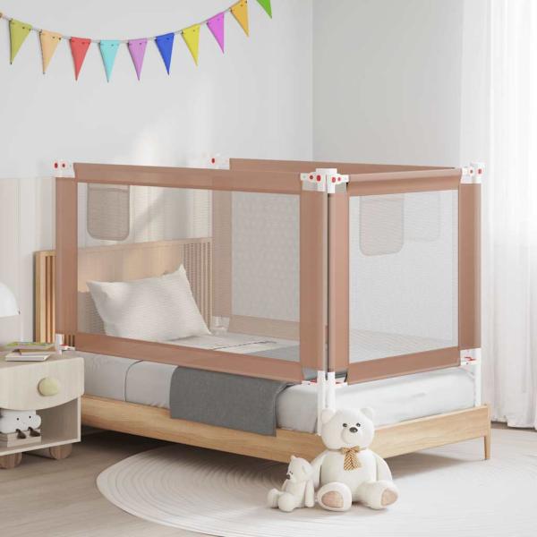 Kleinkind-Bettschutzgitter Taupe 150x25 cm Stoff