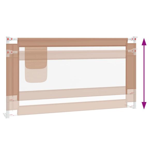 Kleinkind-Bettschutzgitter Taupe 160x25 cm Stoff