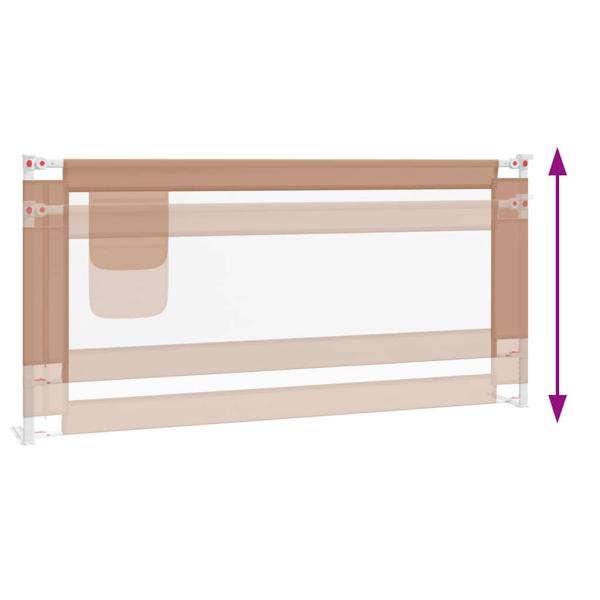 Kleinkind-Bettschutzgitter Taupe 190x25 cm Stoff