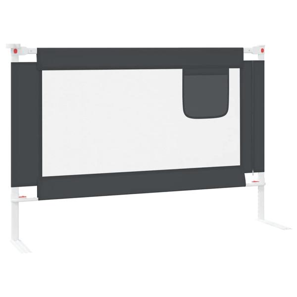 Kleinkind-Bettschutzgitter Dunkelgrau 100x25 cm Stoff