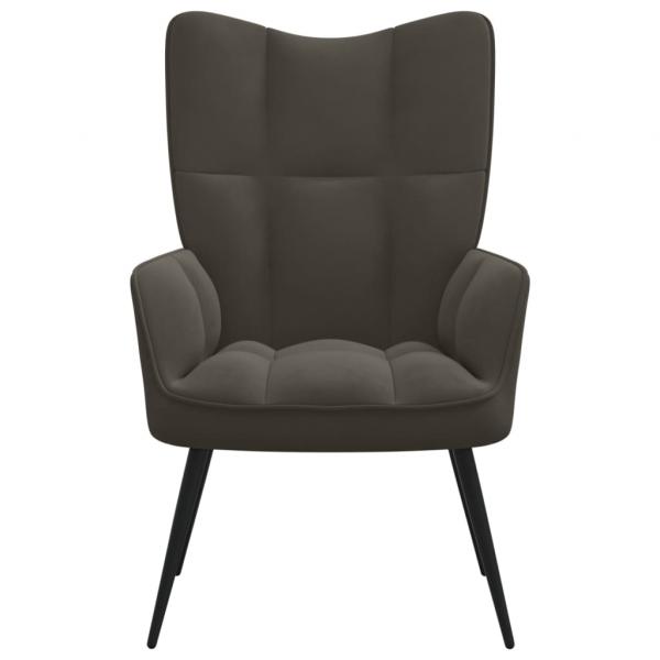 Relaxsessel Dunkelgrau Samt