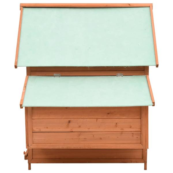 Hühnerstall 152x96x110 cm Massivholz Tanne